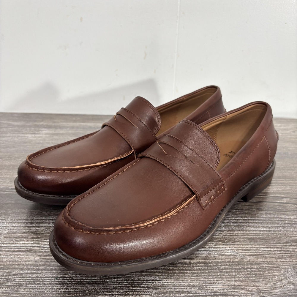 New! Frye And Co Hank Penny Shoes Mens Size 9 Brown Leather Loafers Dress Casual